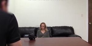 Babe Brittany fucking big dick at creampie casting