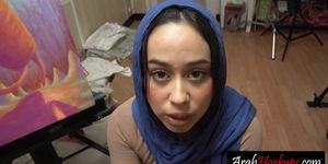 Perfect deepthroat by amazing big ass Arab teen stepsister Dania Vegax