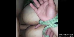 BDSM video of a Moroccan girl with her hands tied