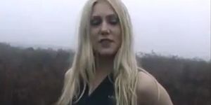 Blond Emma flashes on the hills