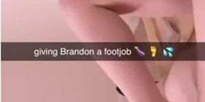 Jenn and Brandon Footjob