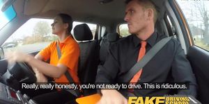 Fake Driving School Backseat blowjobs and deep creampie