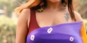 Saree hot big tits aunty vertical video
