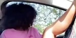 Light Skinned Girl Masturbating in Car