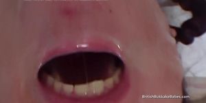 British teens take cum in mouth and cum on boobs