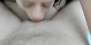 wife's mouth stuffed with cock