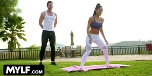 Mylf - Fit Milf Takes Off Her Tight Yoga Pants And Works Out Her Tight Pussy On Lucky Dude'S Dick (Chloe Amour, Chloe Lamour, Chloe Michele)