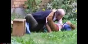 Old couple caught fucking