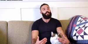 INTOGAYSEX - Hairy bear fucks MTF pussyboy after BJ and pussyeating