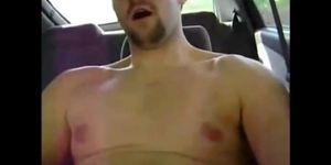 Horny Verbal Dude Jerks Off  Cums in Car