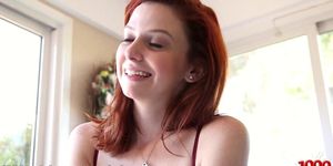 1000Facials My dick spitting on a redhead bitch's forhead! (Emma Evins)