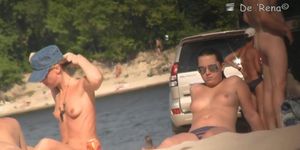 Incredibly enticing nude beach spy cam video
