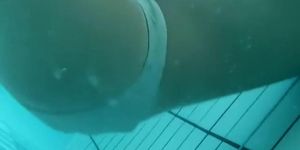 Underwater spying of a hot teen girl (Playful Feet)