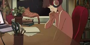 Lofi girl masturbating