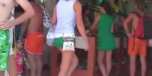 Blonde schoolgirl candid ass video