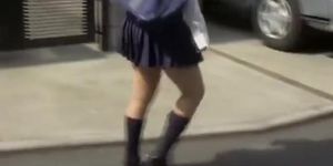 Schoolgirl in Japan got shuri sharked on her way to school