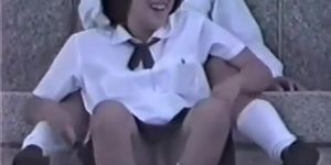 School girls under panties are all exposed