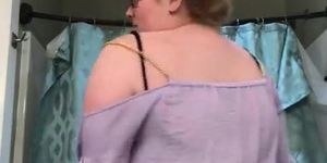 Red Head BBW Stripping