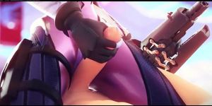 Overwatch Ashe getting threesome sex and anal