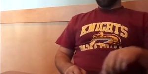 Bearded Bro Public Jerk Off in A Coffee Shop