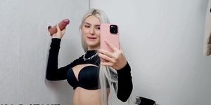 Fitting Room Gloryhole fun with Nympho Eva Elfie