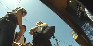 Sexy schoolgirls in uniforms upskirt videos from the streets