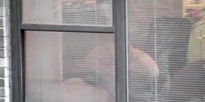 Window voyeur hot clip of naked girl getting dressed