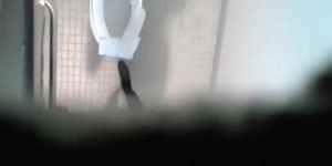 Voyeur catch woman pissing in toilet