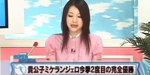 Japanese News Reporter naked news hard-core (Azumi Mizushima)