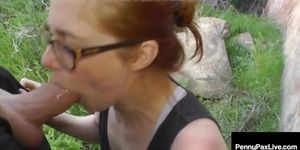 Redhead Traveler Penny Pax Pounded By Big Dick Outdoors!