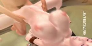 Sexy 3D anime cutie screwing a giant penis