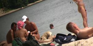 Nudist beach filled with naked pussies