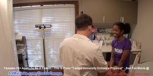 Lotus lains’ new student gyno exam by doctor from tampa on cam