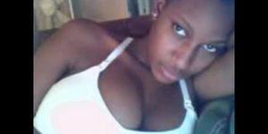 Ebony boobs on webcam