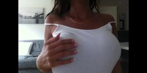 White tank top tease to bath compilation