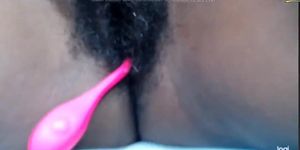 Hairy ebony webcam