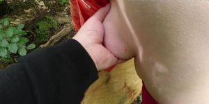Groping boobs in public and squeezing them