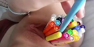 Marker stuffing with wethornybabygirl