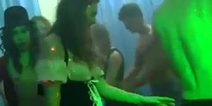 Hot group sex at fancy-dress party