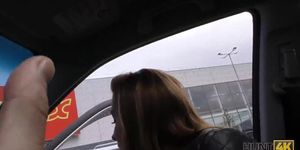 HUNT4K. Chick with perfect ass and tits gets paid for sex in car