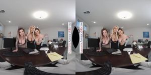 BRIDGETTE B. KARMA RX & KRISSY LYNN FUCK YOU IN THE OFFICE IN VR!