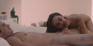 Busty latina girlfriend blowjobs n enjoys erotic sex with bf (Eliza Ibarra, Nathan Bronson)