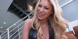 Charming Voice Leather Queen Katie Morgan Can'T Wait To Handle That Monster Black Dick