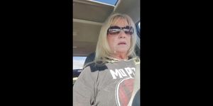 Solo - White Hot Sexy Grandma in her car