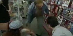 Slut Gets Used in a Public Video Store