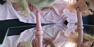 Sexy double blowjob