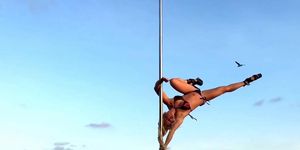 Pole dance outside