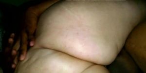 Wife's hairy pussy squeezing out boyfriend's come