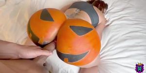 This Is How You Raw Anal Screw A Huge Ass Halloween Pumpkin