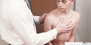 DILF doctor bareback drills tiny twink asshole after exam
